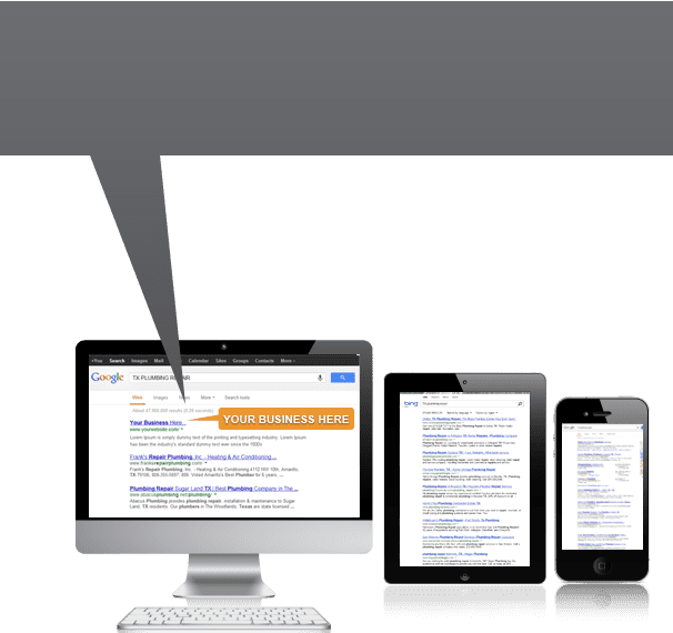 Image of devices showing search results